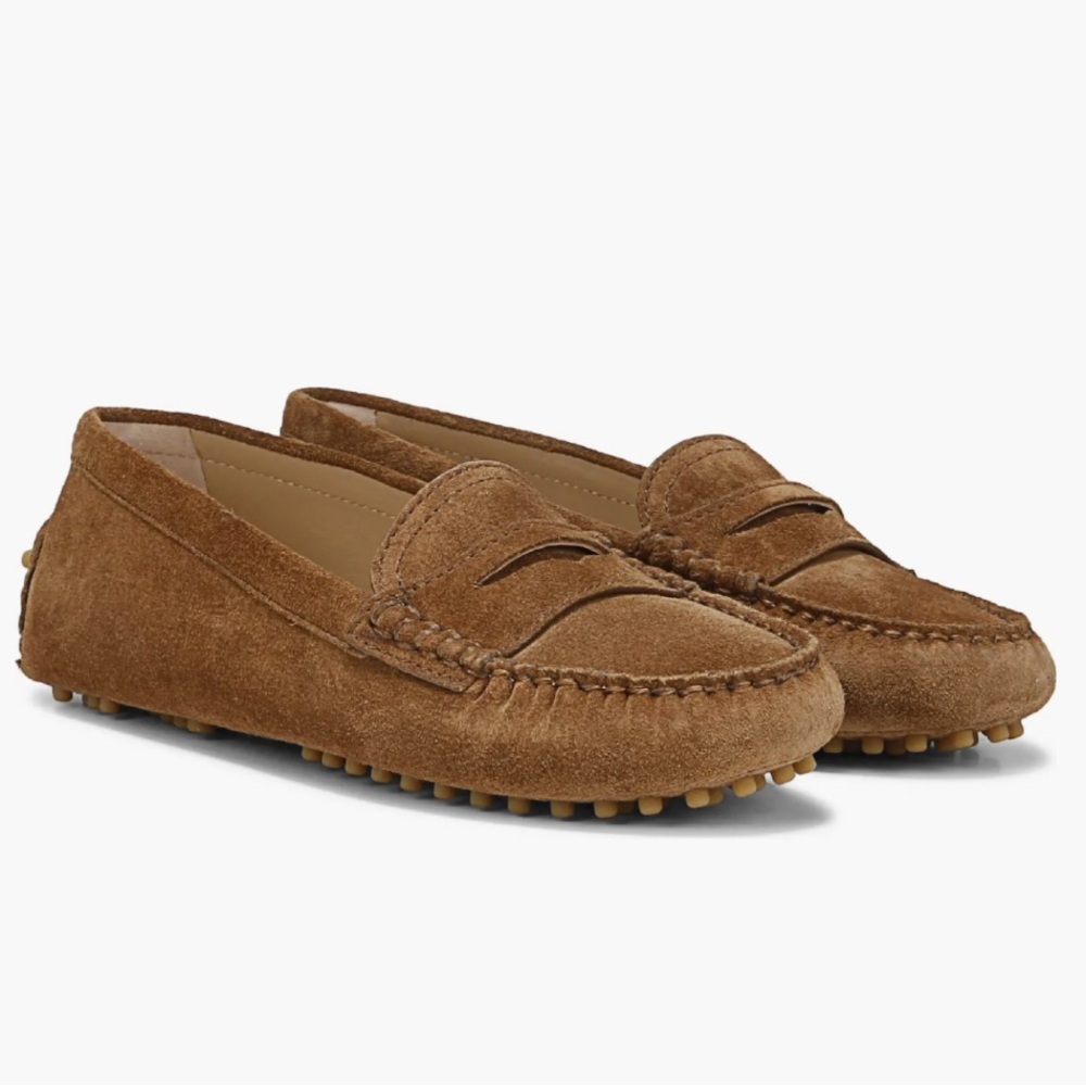 Veronica Beard Tan Suede Loafers